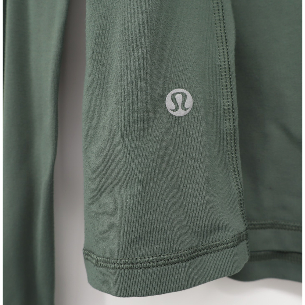 Lululemon Women's Its Rulo Long Sleeve Shirt Updated Dark Forest Green Sz M - Picture 3 of 7